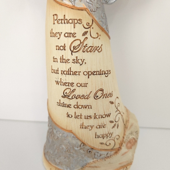 Angel Ivory Silver Sympathy Grief Large 9" Figurine- Pavilion Gift Stars in Sky - Picture 2 of 7